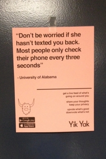 Sound advice from a college student