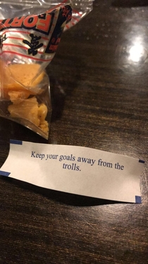 Sound advice from my fortune cookie this evening