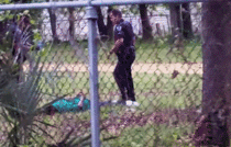 South Carolina cop planting a taser next to the body of Walter Scott Slow-motion 