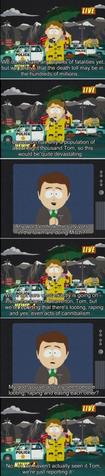 South Parks accurate depiction of broadcast journalism