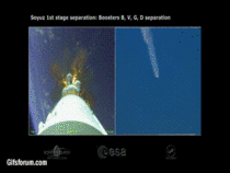 Soyuz boosters separation