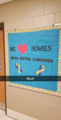 Special needs teachers put this up today