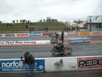 Spectacular crash at the track