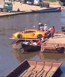 Spent all his money on the car now has to figure out how to cross the river