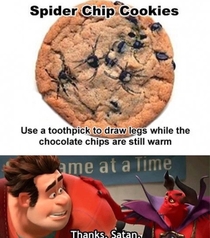 Spider Chip Cookies