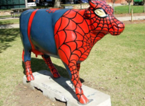Spider cow - Can climb up tall buildings but cant climb back down again