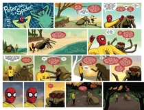 Spider-man talks to a spider