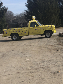 Spongebob truck in the wild