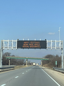 Spotted on I- in Illinois HAPPY FESTIVUS