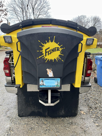 Spotted on the back of a plow truck