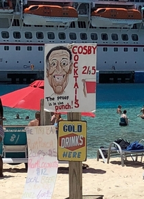 Spotted this sign on the beach in Grand Turk