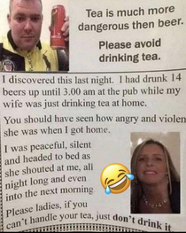 Stay away from tea