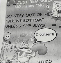 Stay out of her bikini bottom