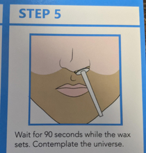 Step  of nose waxing kit