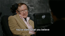 Stephen Hawking and John Oliver 