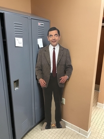 Stepped out the shower in the firehouse to find Mr Bean looking at me I about shit myself