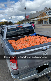 Steve has  carrots and needs to