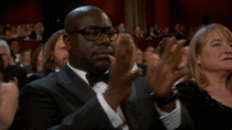 Steve McQueen clapping after John Ridleys acceptance speech 