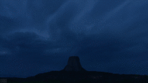 Storm at Devils Tower Wyoming