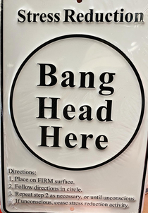 stress reduction sign