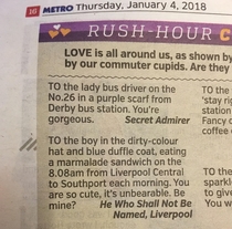 Submitted a description of Paddington Bear to the Rush-hour crush section of the Metro newspaper yesterday Here it is published in todays paper