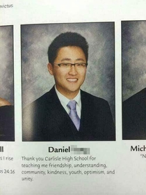 Subtle yearbook quote