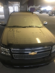 Suburban in my work parking garage