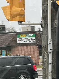 Subway on point wit their winter marketing
