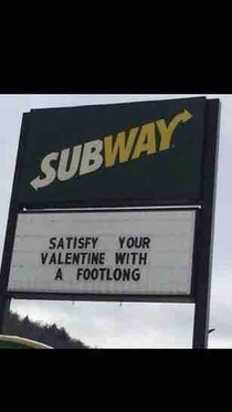 Subway sign in my hometown