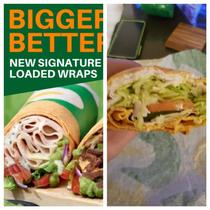 Subways new double meat wrap