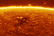 Sun timelapse - beautiful arcs of magnetic fields - captured with a telescope from my backyard on a very bad weather 