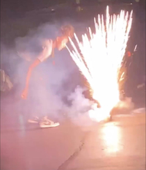 Superpowers Nope just my friend getting shot in the face with a firework