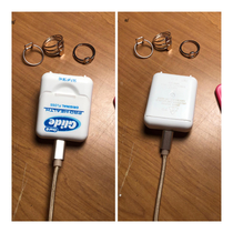 Switched teenage daughters Airbuds case for floss