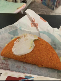 Taco Bell employee He asked for sour cream on the side Its trollin time