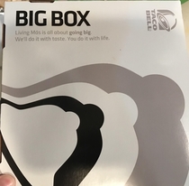 Taco Bells big box looks like a bra sizing chart