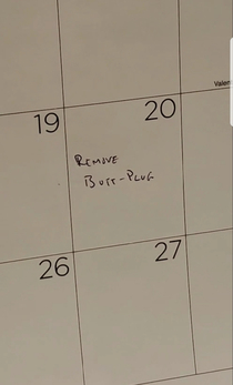 Tagged my friends otherwise empty calendar at his party last night