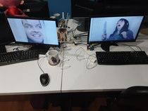 Take a look at the desk of my co-workers
