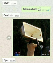 Taking bath