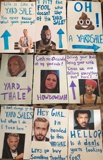 Taking yard sale signs to the next level
