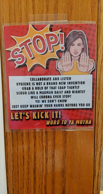 Taped to the door of a nursing office where I work