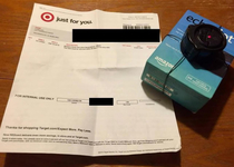 Target sent it with the security tag still on