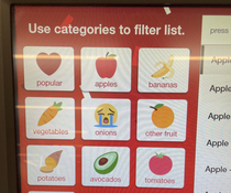 Target uses the crying emoji for the onion button with actual pictures for everything else