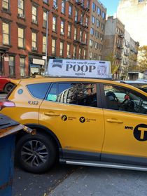 Taxi advertisements in NYC