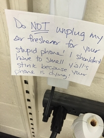 Teacher left note