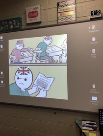 Teacher rotates memes on her board best one yet