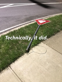 Technically it did 
