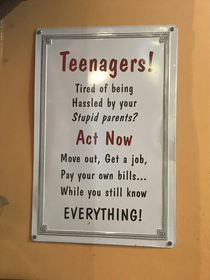 Teenagers do indeed know everything
