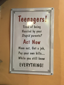 Teenagers do indeed know everything