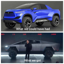 Tesla Cyber Truck Multi-billion dollar company outclassed by random designers on the internet What a missed opportunity