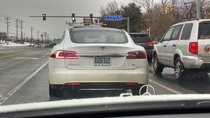 Tesla owner rubbing it in to the rest of us